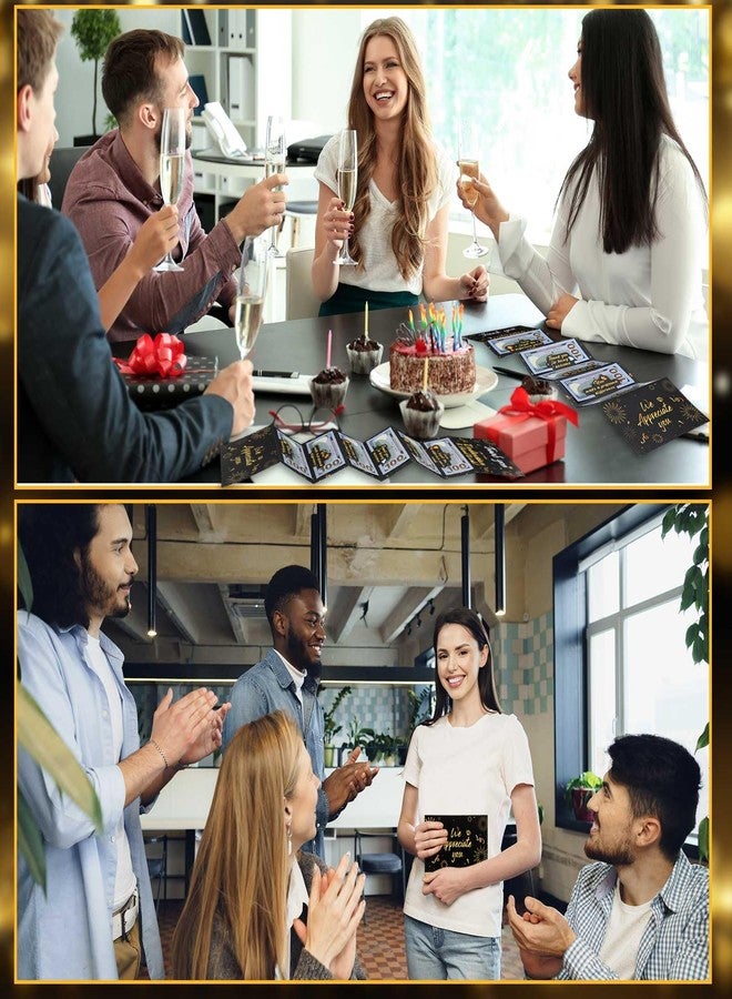 MiniInflat 2 Set We Appreciate You Money Holder Envelope for Cash Gift Black Gold Thank You for All Your Dedication Hard Work Decorations Money Card Gift Holder Teacher Employee Staff Nurse Volunteer - Image 5